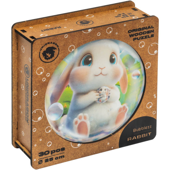 Unidragon - Bubblezz Hase (30 Teile) - Holzpuzzle für Kinder