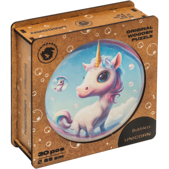 Unidragon - Bubblezz Licorne (30 pièces) - puzzle en bois pour enfants