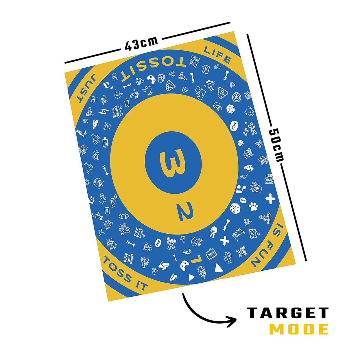 Bundle für 4 Spieler inkl. Family Board Matte - Saugnapf-Darts