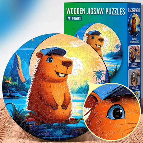 Capybara (200 Teile) - Holzpuzzle
