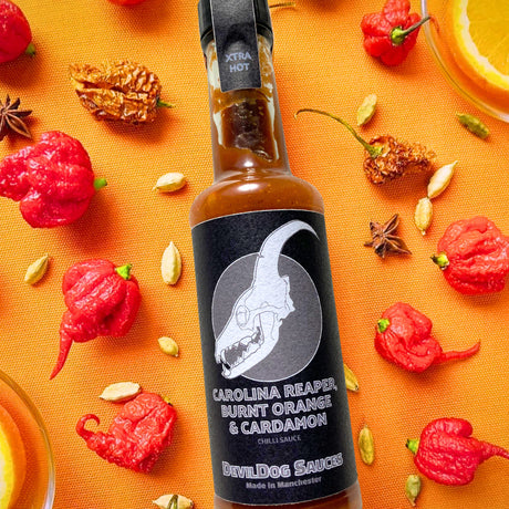 Carolina Reaper, Burnt Orange & Cardamon (150 ml) - Scharfe Sauce