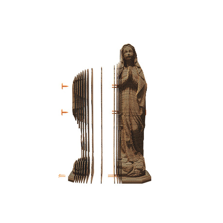 Heilige Maria - 3D Modell aus Karton