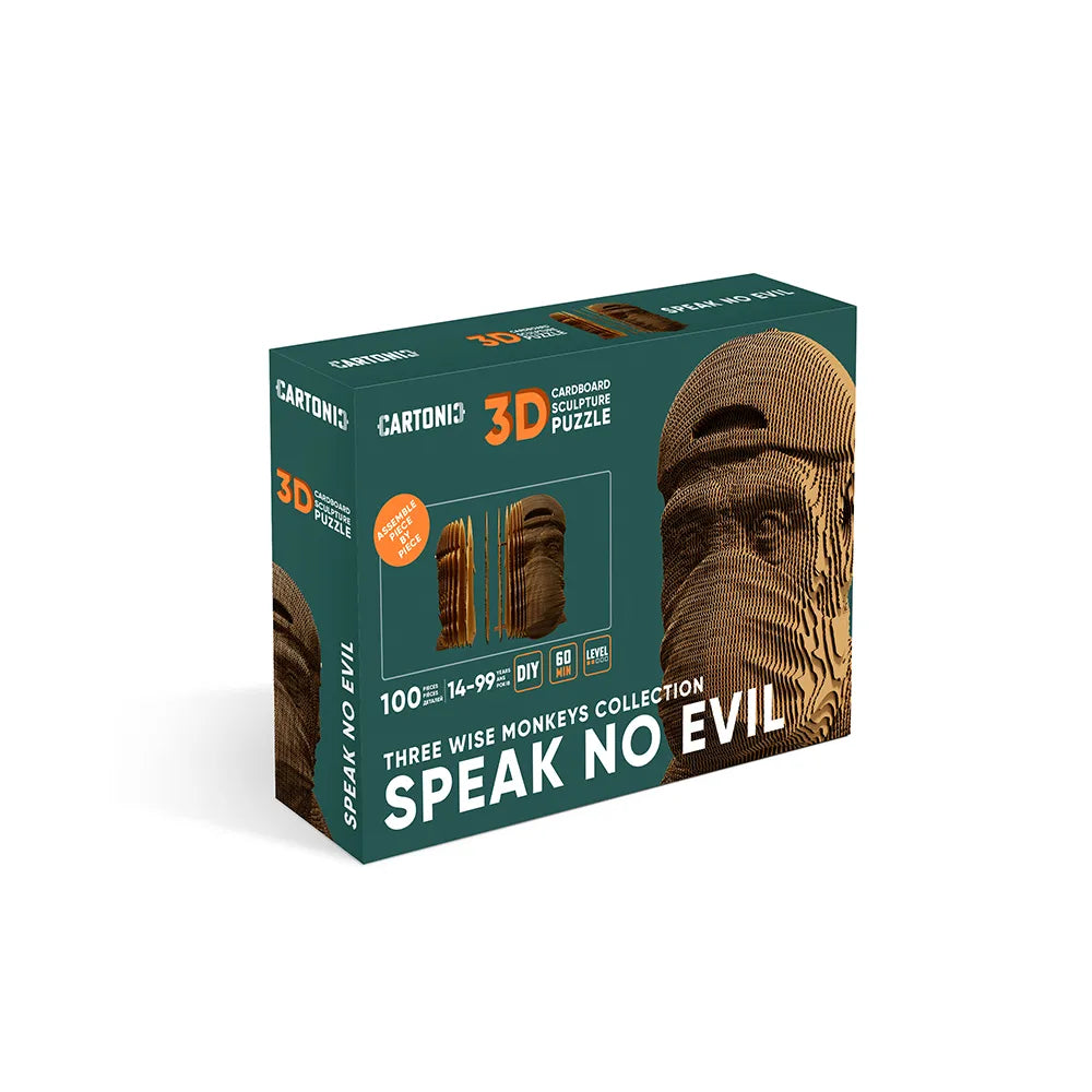 Affe "Speak No Evil" - 3D Modell aus Karton