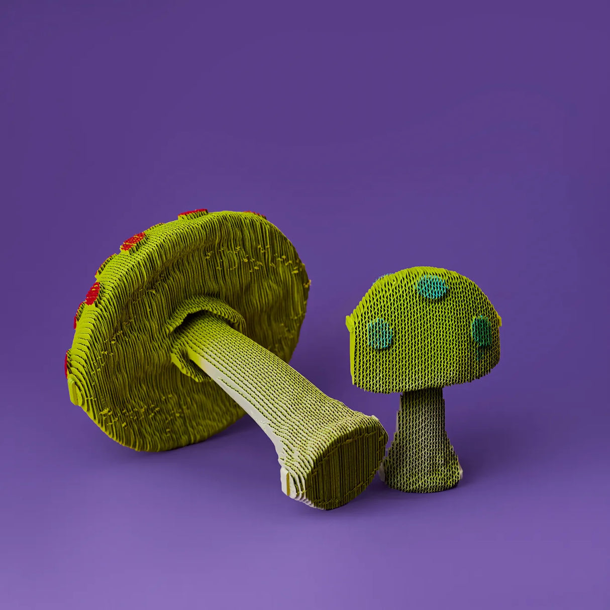 Pilze - 3D Modell aus Karton