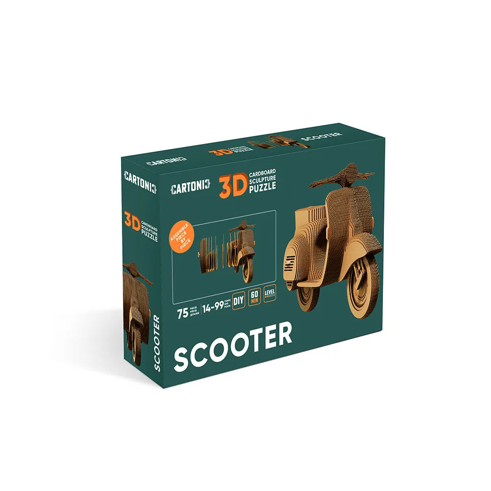 Scooter - 3D Modell aus Karton