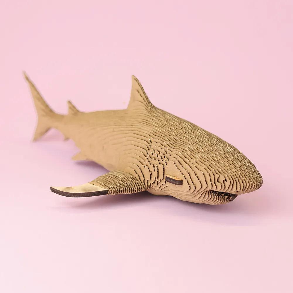 Weisser Hai - 3D Modell aus Karton
