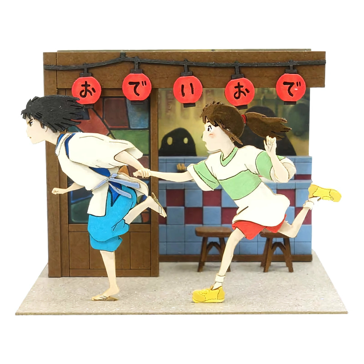 Chihiros Reise ins Zauberland - Haku und Chihiro auf der Flucht - Paper Art Box