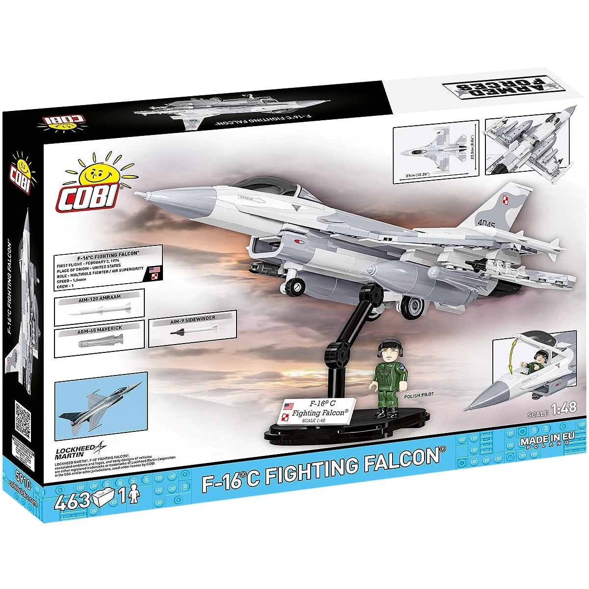 Kampfflugzeug F-16C Fighting Falcon - Klemmbausteine