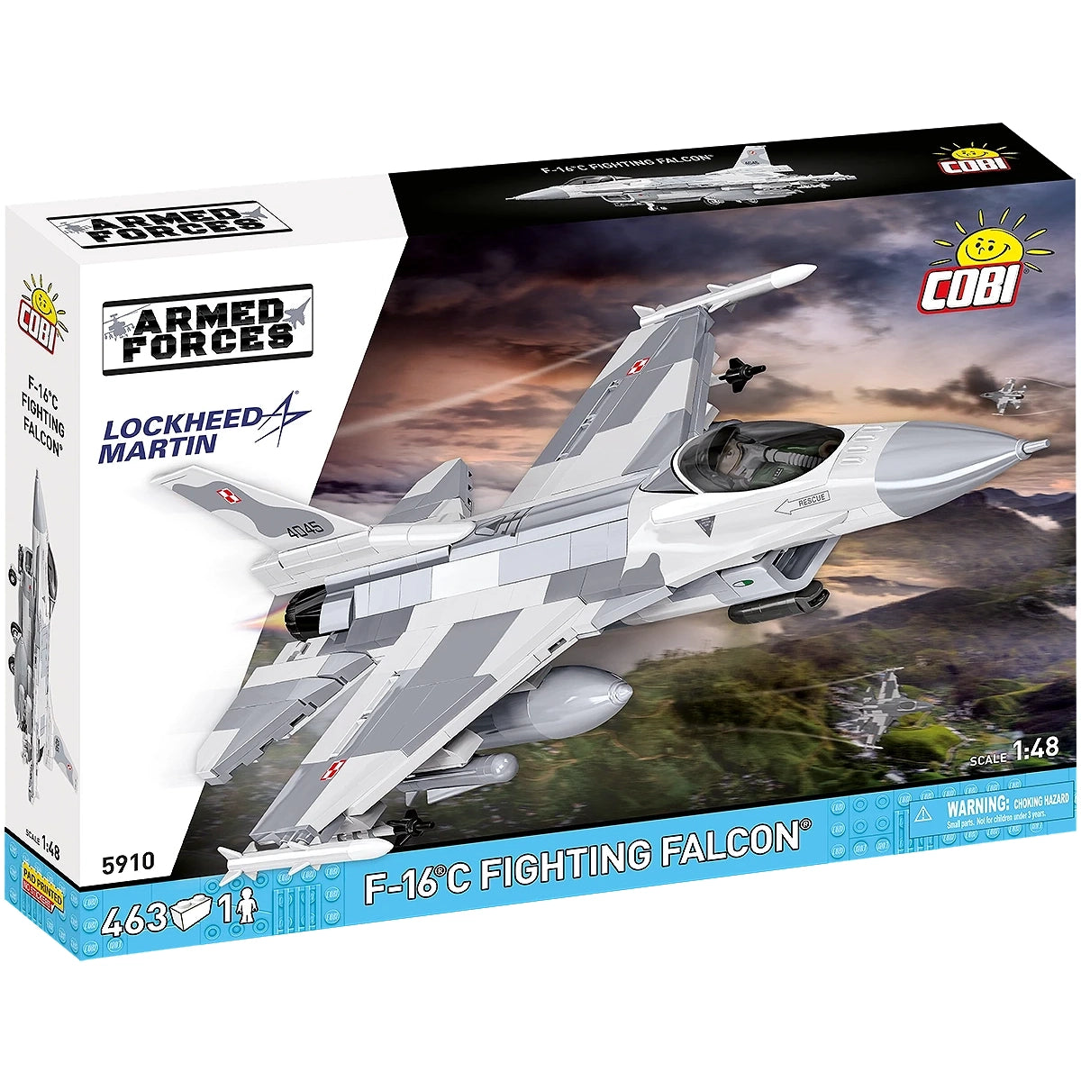 Kampfflugzeug F-16C Fighting Falcon - Klemmbausteine
