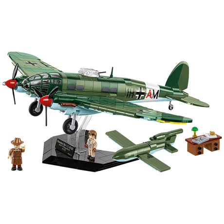 Kampfflugzeug Heinkel HE 111 H-22 mit V1 Rakete - Klemmbausteine