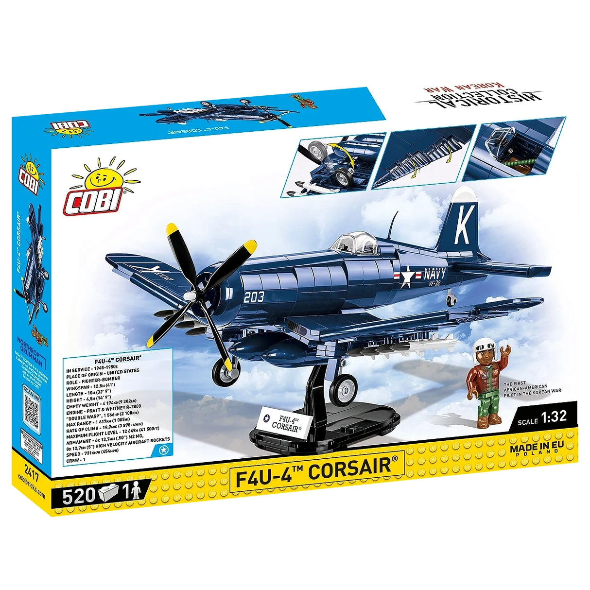 Kampfflugzeug Vought F4U Corsair - Klemmbausteine