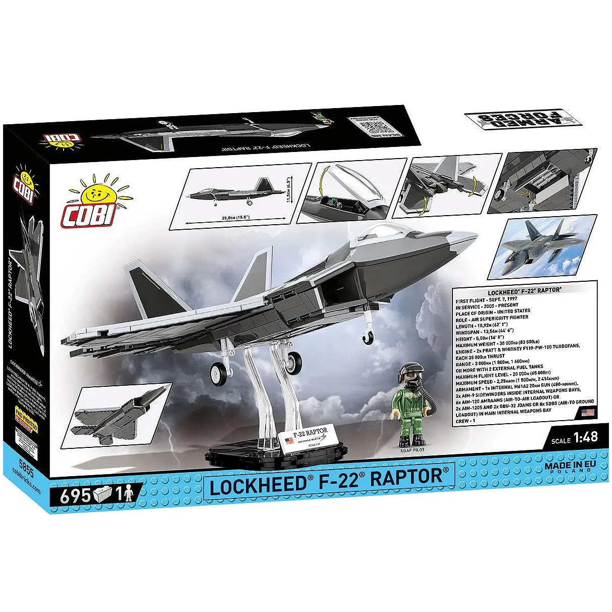 Kampfjet Lockheed F-22 Raptor - Klemmbausteine