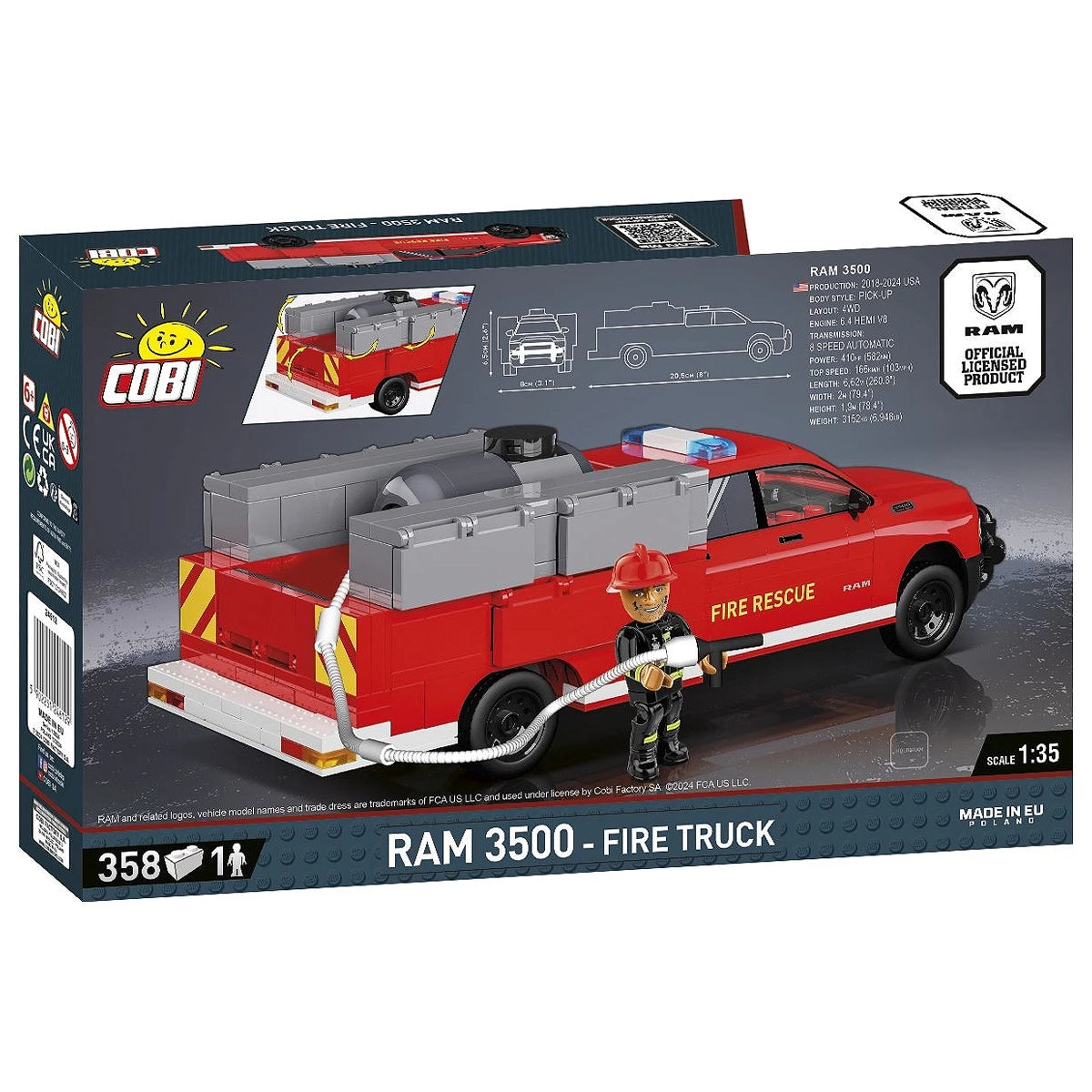 RAM 3500 Feuerwehrtruck - Klemmbausteine