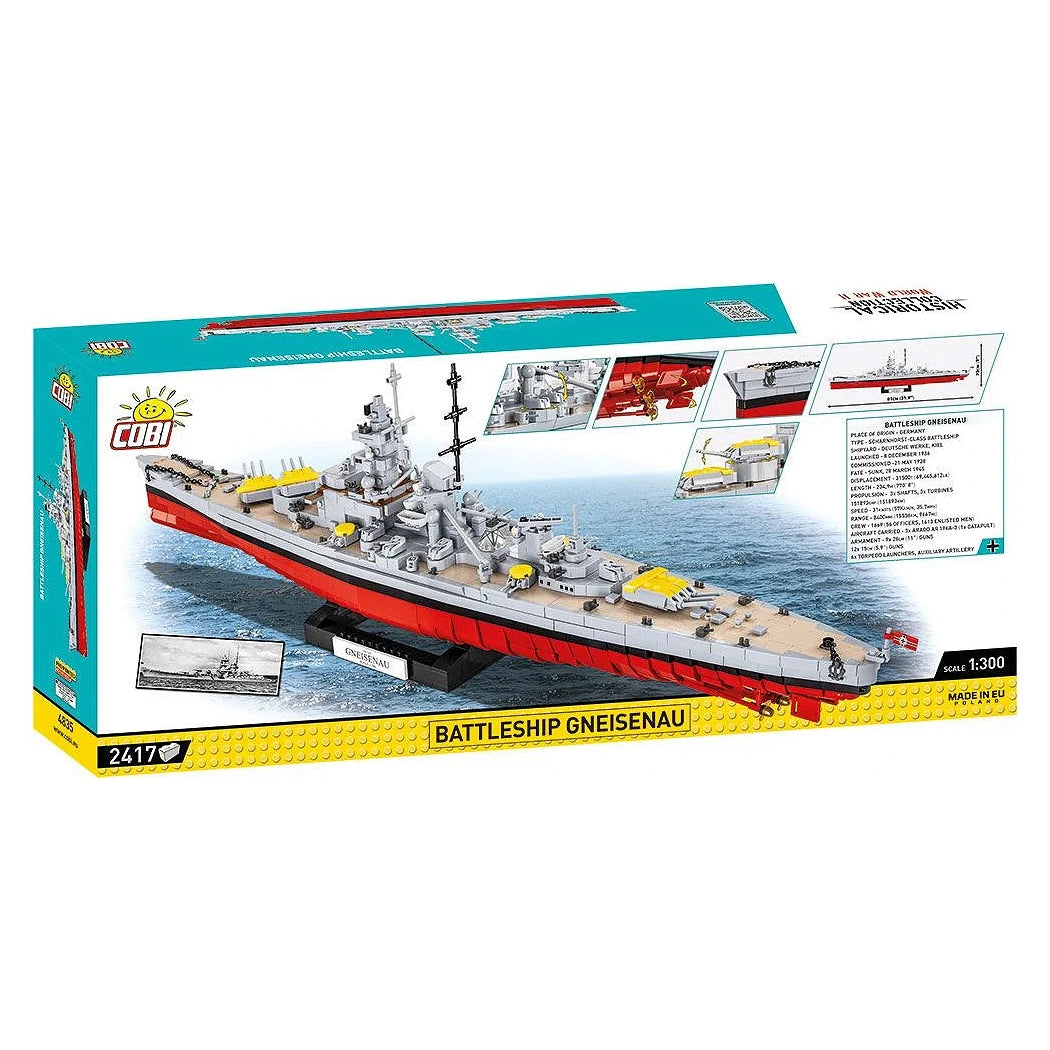 Schlachtschiff Gneisenau - Klemmbausteine