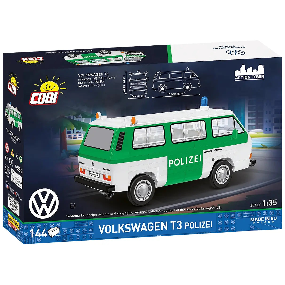 VW T3 Polizei - Klemmbausteine