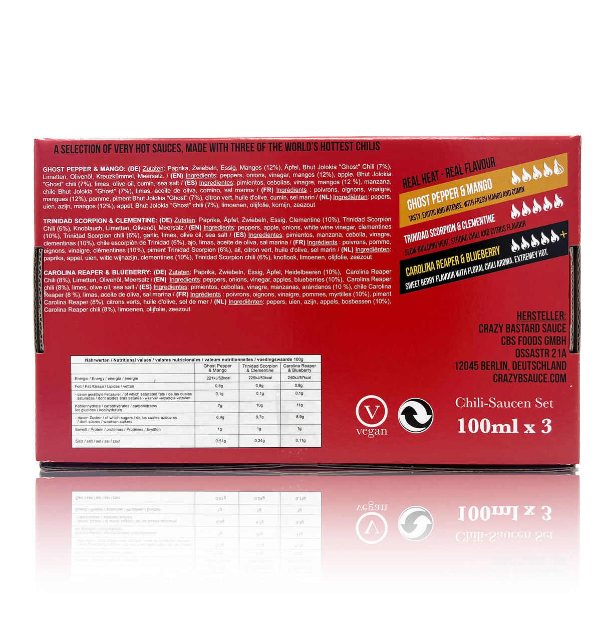 Schärfste Saucen 3er-Set (3 x 100 ml) - Scharfe Sauce