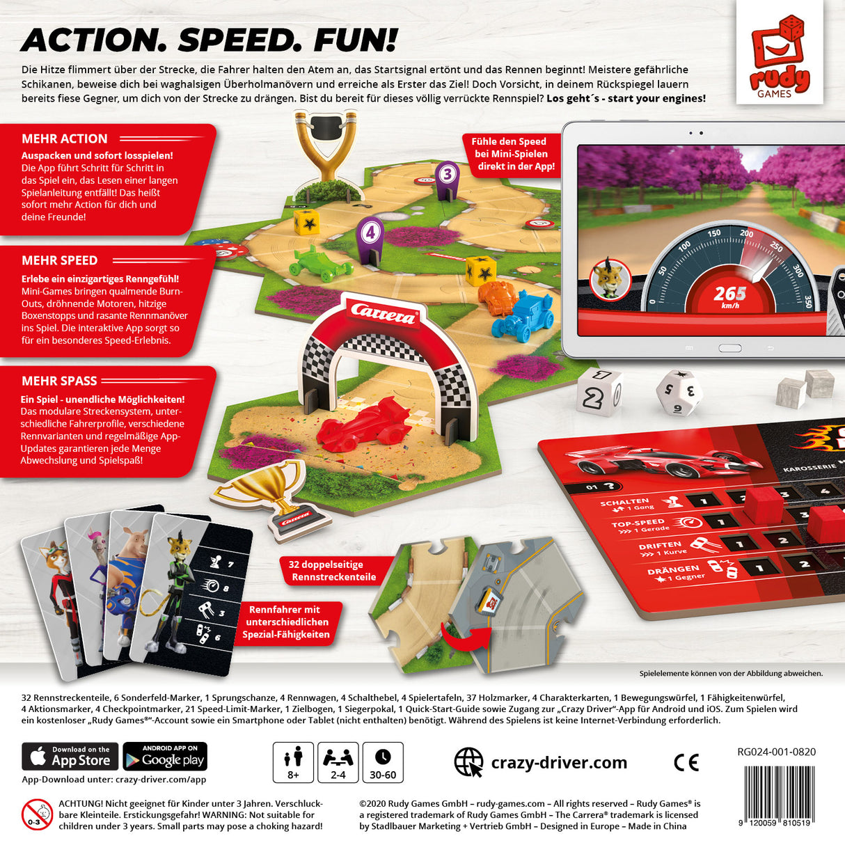 CRAZY DRIVER powered by Carrera - Brettspiel