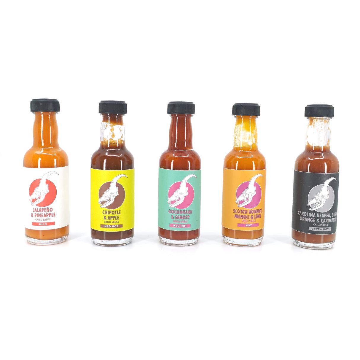 5er Geschenkset Mild-Hot (5 x 50 ml) - Scharfe Sauce