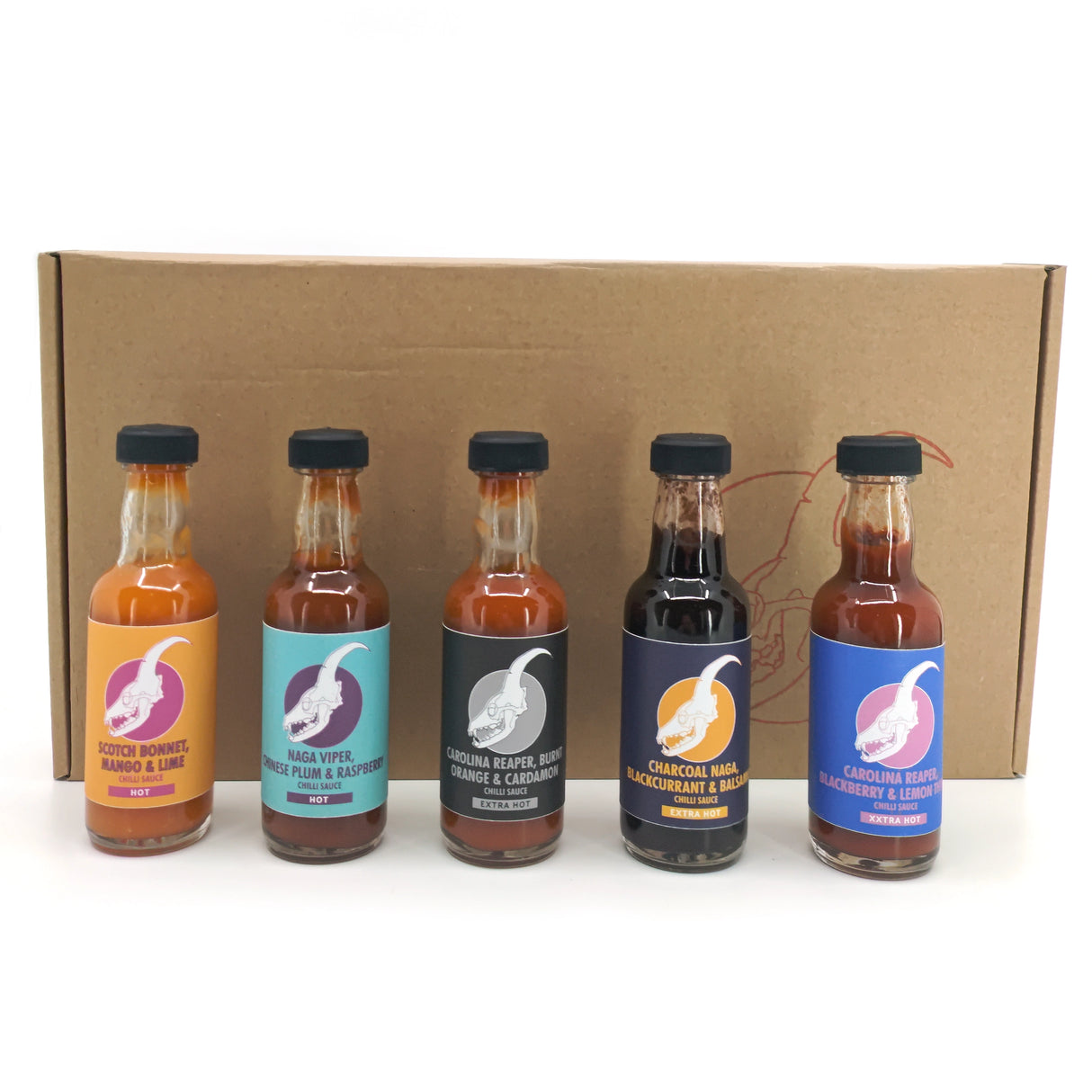 5er Geschenkset Xxtra Hot (5 x 50 ml) - Scharfe Sauce