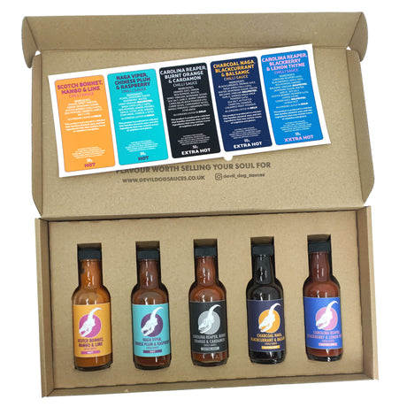 5er Geschenkset Xxtra Hot (5 x 50 ml) - Scharfe Sauce