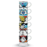 Disney / LOVE, SWEET, LOVE Mickey & Minnie (6 x 80 ml) - Tassenset mit Gestell