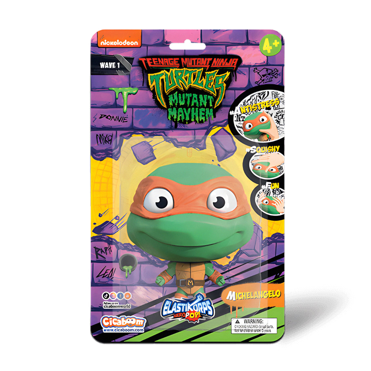 HeroPop Teenage Mutant Ninja Turtles - Michelangelo (10 cm) - Verformbare Figur