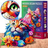 Katze (200 Teile) - Holzpuzzle