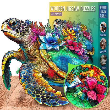 Schildkröte (200 Teile) - Holzpuzzle
