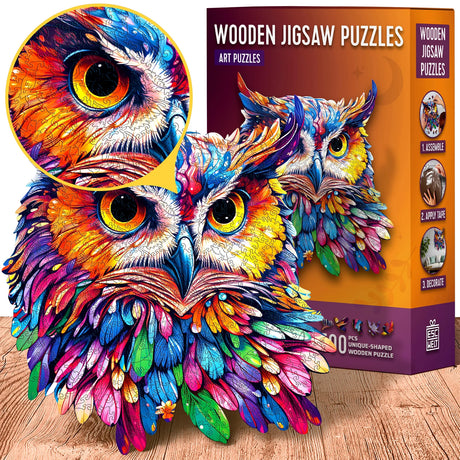 Eule (200 Teile) - Holzpuzzle