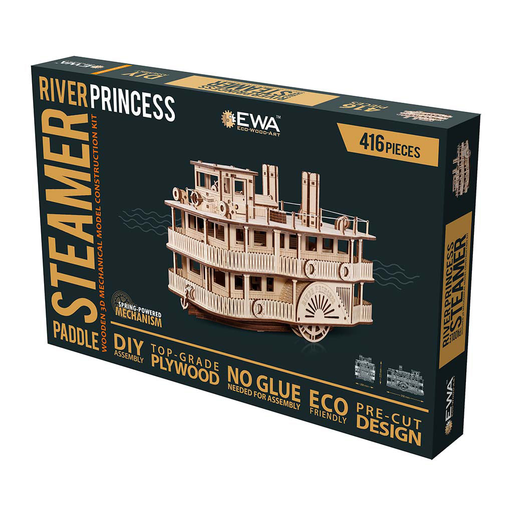 Raddampfer "River Princess" - 3D Holzbausatz
