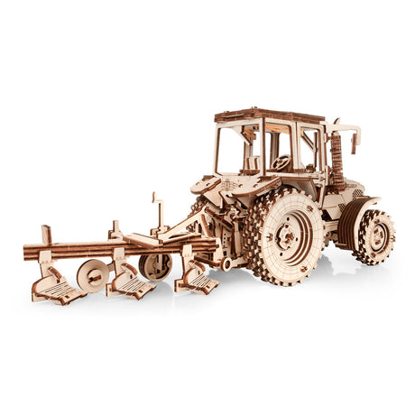 Traktor 82.3 mit Pflug - 3D Holzbausatz