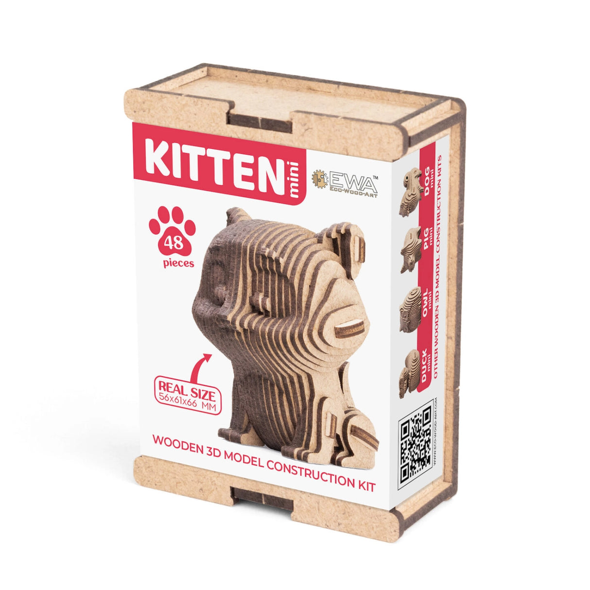 Mini Katze - 3D Holzbausatz