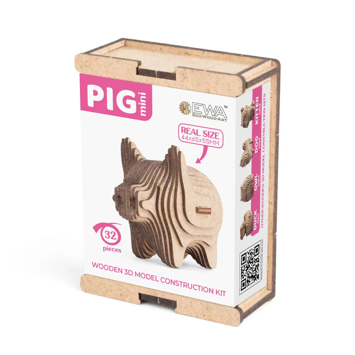 Mini Schwein - 3D Holzbausatz