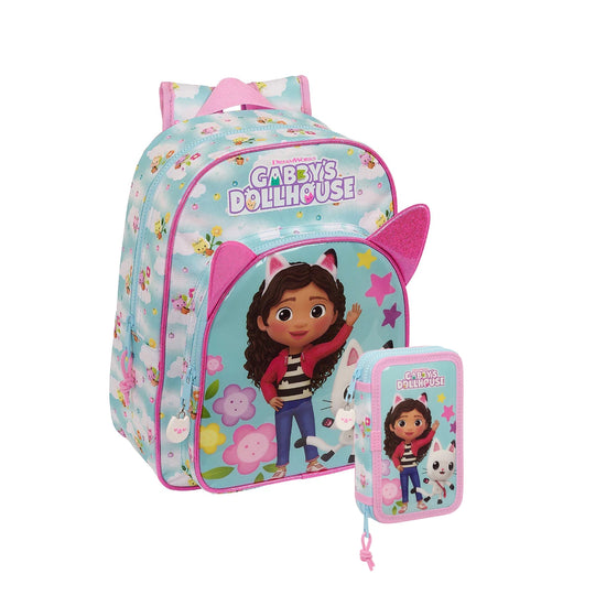 Safta - Gabby's Dollhouse - Schulset (Rucksack & Etui)