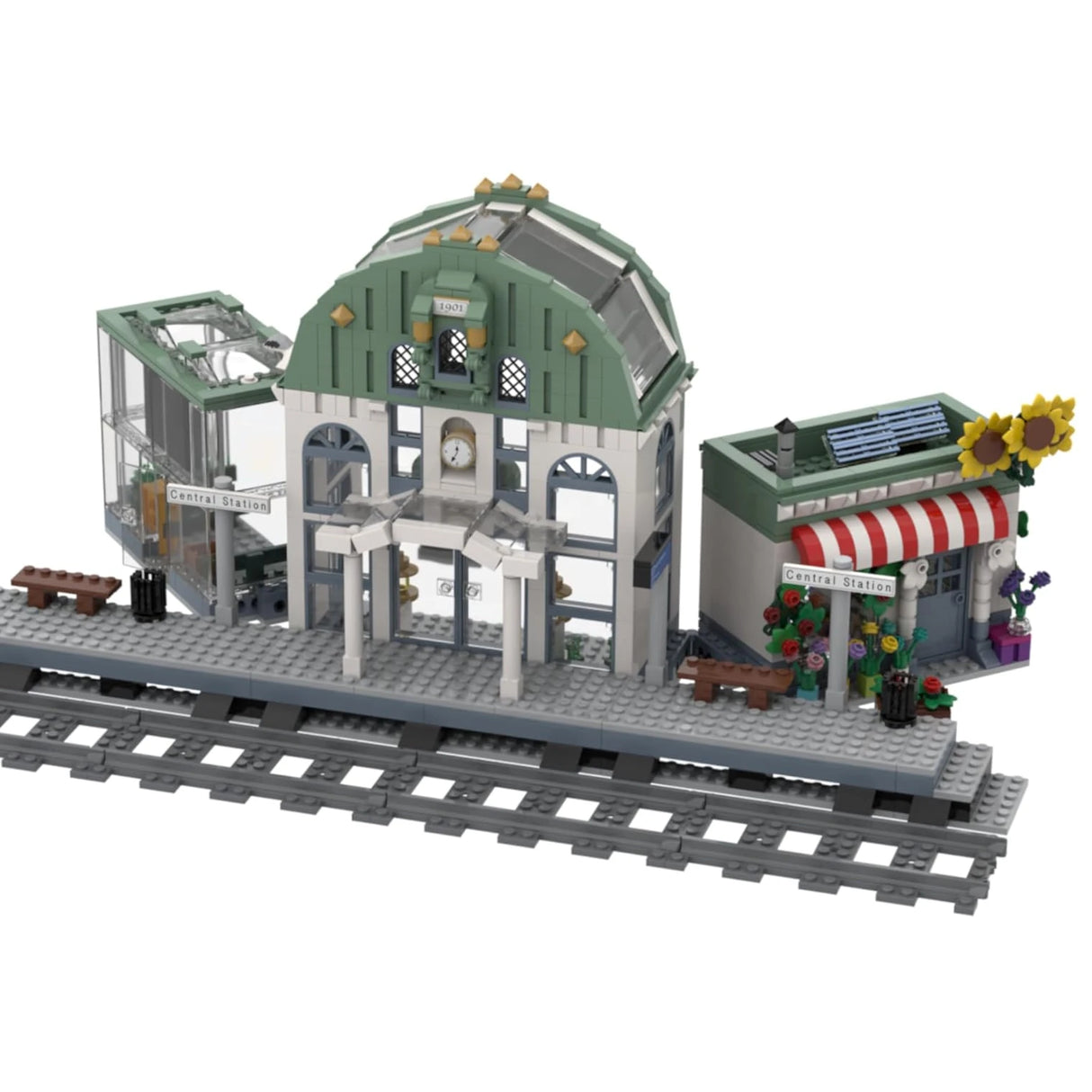 Grosser Bahnhof - Klemmbausteine