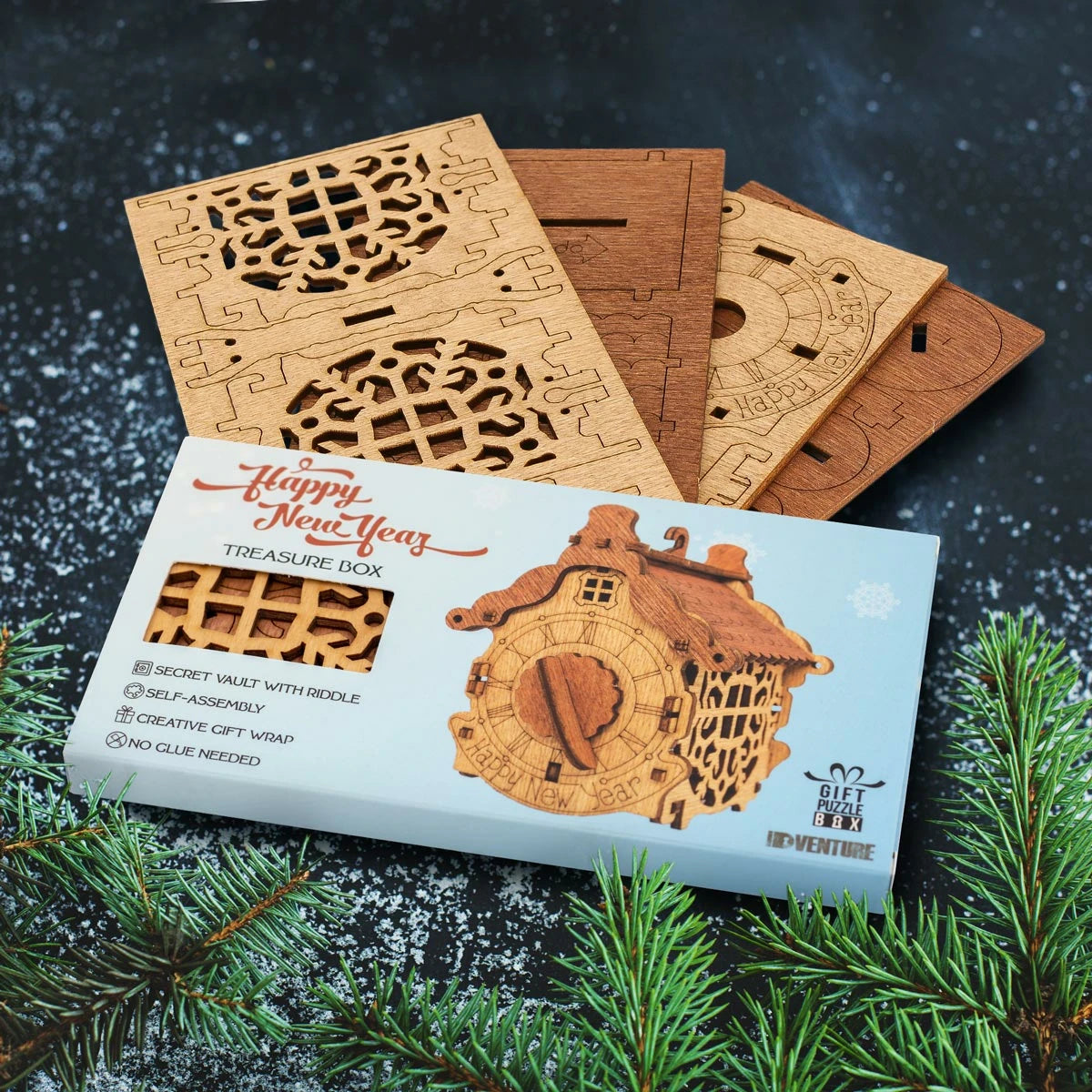 Bonne année - kit boîte puzzle