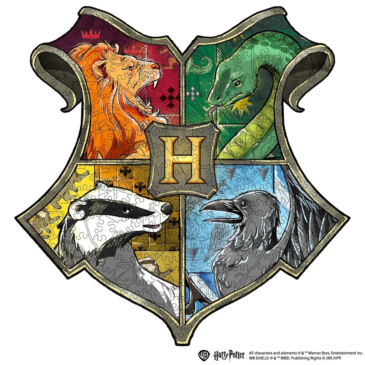 Harry Potter - Hogwarts Wappen (156 Teile) - Holzpuzzle