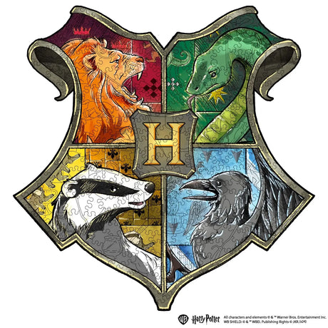 Harry Potter - Hogwarts Wappen (156 Teile) - Holzpuzzle
