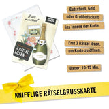 Just Married (Hochzeitskarte) - Rätselkarte