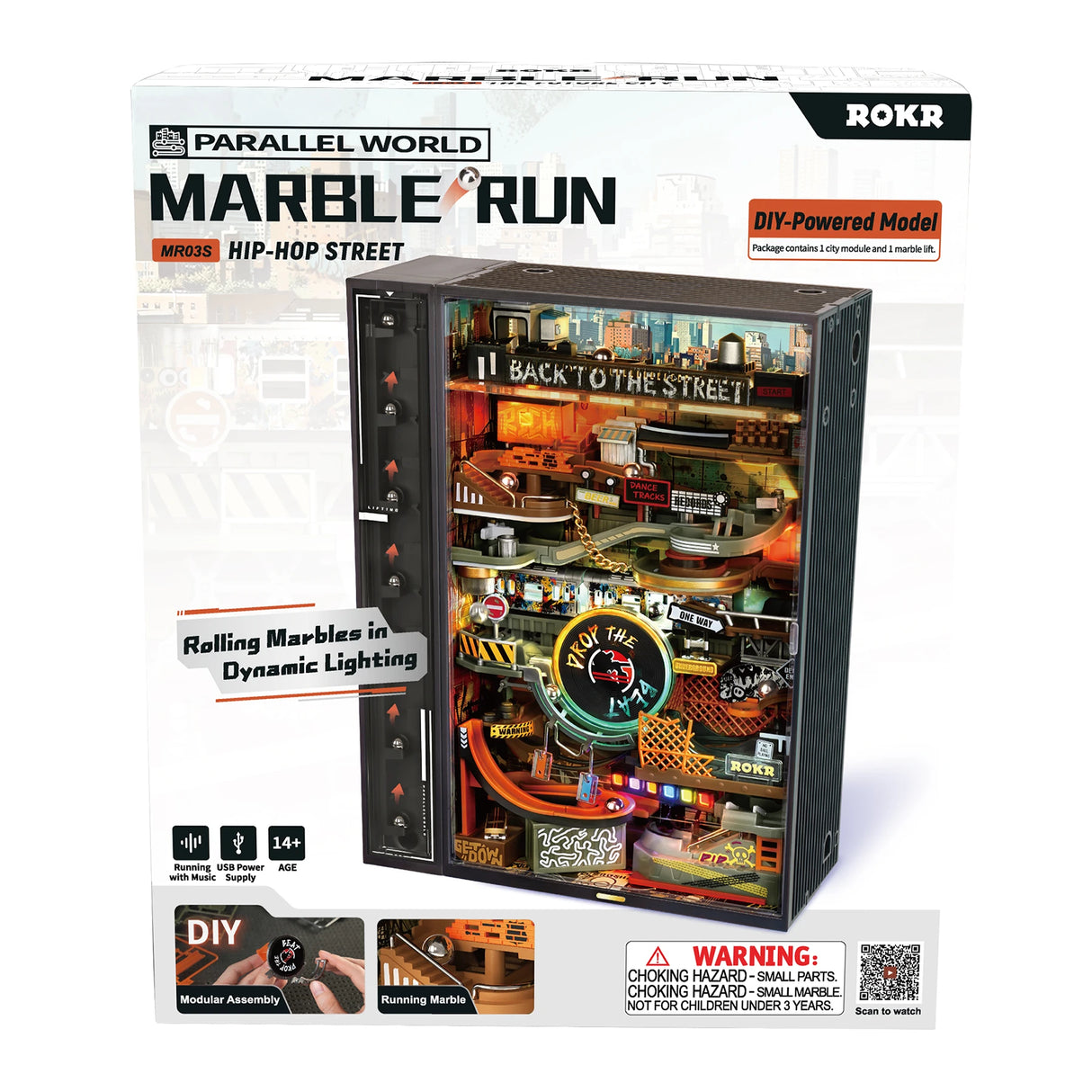 Hip-Hop Street Kugelbahn - 3D Bausatz (Kunststoff)