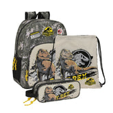 Jurassic World "Warning" - Schulset (Rucksack, Etui & Turnbeutel)