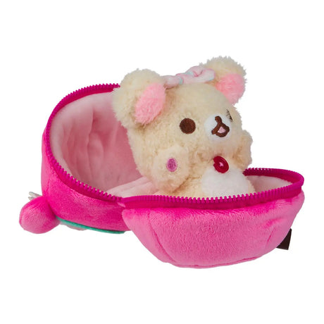 Korilakkuma - In a Strawberry (12 cm) - Schlüschtier