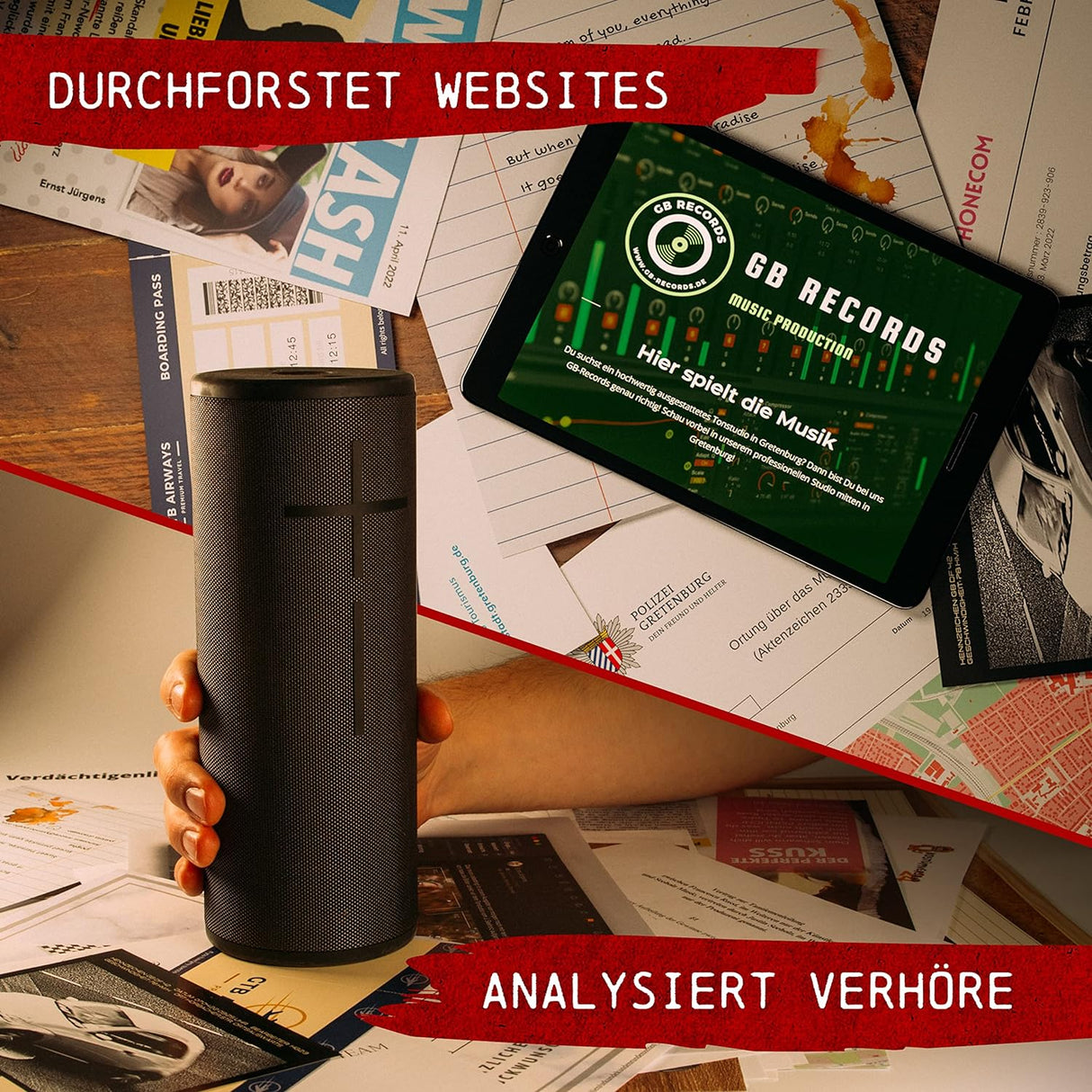 Studio d'enregistrement Tatort - jeu policier