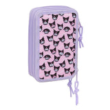 Lila Federmäppchen mit Kuromi-Muster