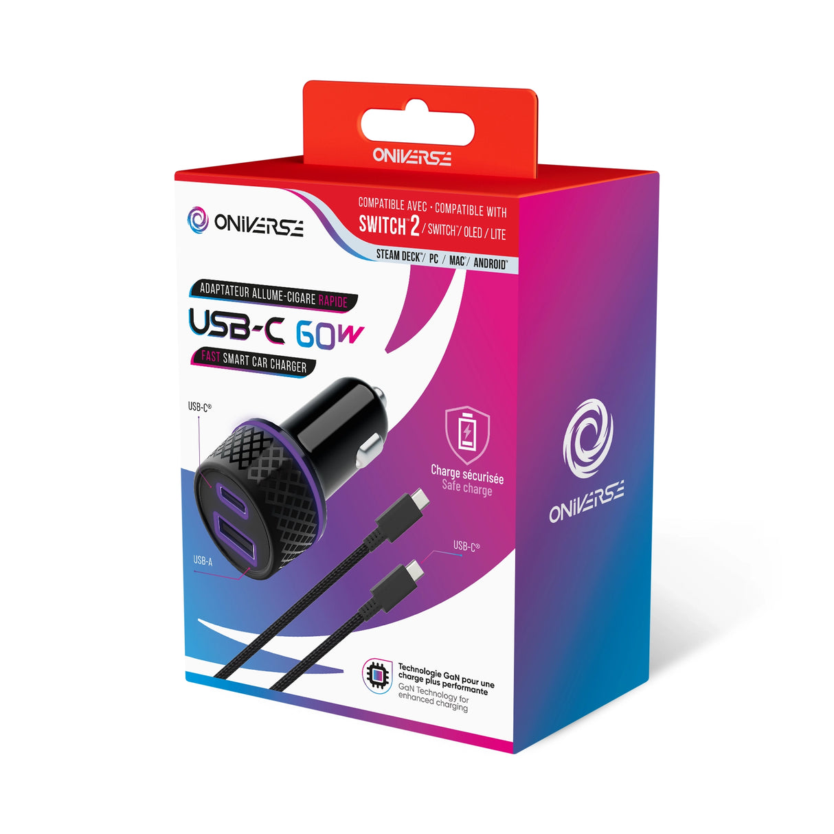 Ladegerät Autoadapter (60W) - Gaming-Zubehör