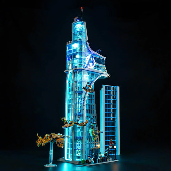 BrickBling - LED Licht Set für LEGO Avengers Tower (76269) inkl. Fernbedienung