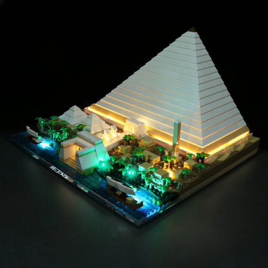 BrickBling - LED Licht Set für LEGO Cheops-Pyramide (21058) inkl. Fernbedienung