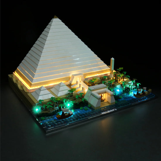 BrickBling - LED Licht Set für LEGO Cheops-Pyramide (21058) inkl. Fernbedienung