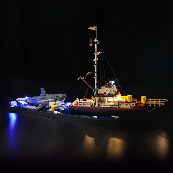 BrickBling - LED Licht Set für LEGO Der weisse Hai (21350) inkl. Fernbedienung