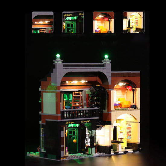 BrickBling - LED Licht Set für LEGO Harry Potter: Winkelgasse (75978) inkl. Fernbedienung